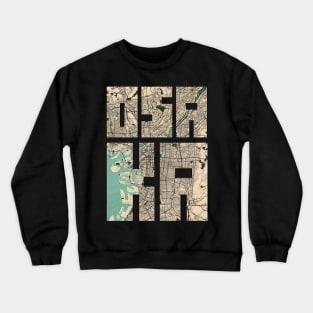 Osaka, Japan City Map Typography - Vintage Crewneck Sweatshirt